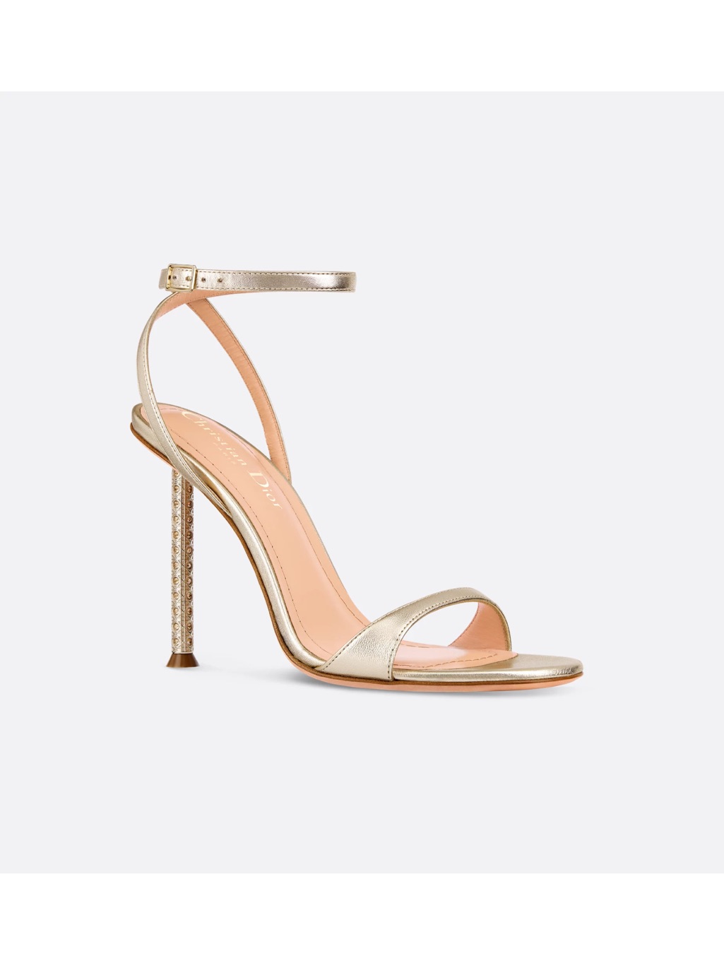 Gold Dior Icon Heeled Sandals W/ Box